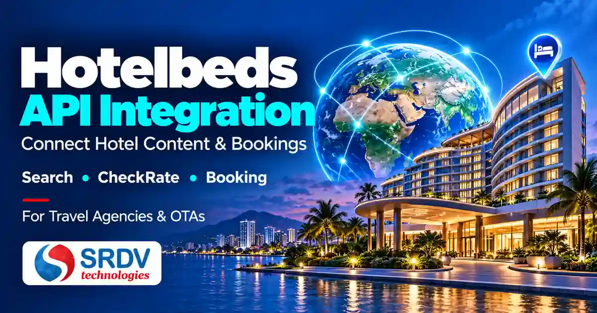 Hotelbeds API Integration by SRDV Technologies for hotel content, search, CheckRate and booking